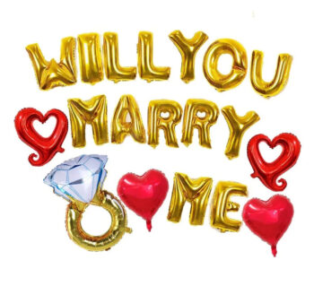 BalloonyFly will you Marry Me,wedding,Love,married,Decoration,Celebration,Banner,balloons.helium,foil,latex,white,silver,couples,heart,cupid,gold,red