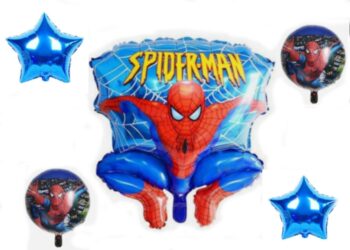BalloonyFly Marvel Balloonyfly,Spiderman Birthday Balloons Bouquet, Superhero Kids Balloons, Spiderman foil,S piderman