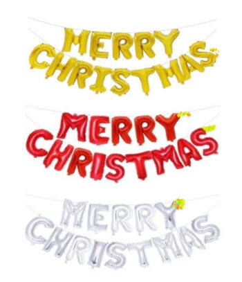 BalloonyFly ship today, Merry Christmas, celebration ,Happy New Year 2021 Letter Balloon Banner, Gold, Rose Gold, Blue, New Years decoration, Merry