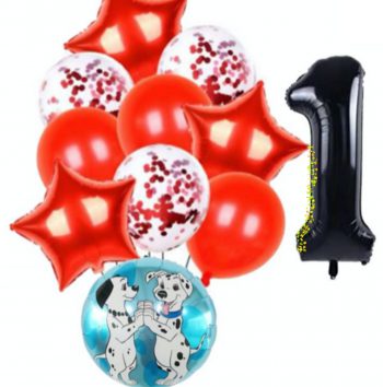 BalloonyFly Disney 101 Dalmatians,Balloons,Party,Theme,Cruellas,Birthday,Decoration.Party,Girl,Boy,Toddler,dogs,cake,stars,red,blue,disney,celebration,animals