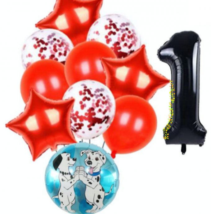 BalloonyFly Disney 101 Dalmatians,Balloons,Party,Theme,Cruellas,Birthday,Decoration.Party,Girl,Boy,Toddler,dogs,cake,stars,red,blue,disney,celebration,animals