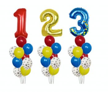 BalloonyFly Dalmatians Birthday Party Balloons,Dog Party Theme,Paw Patrol Inspired,Cruella Balloons,Supplies,Decoration,Blue and Red