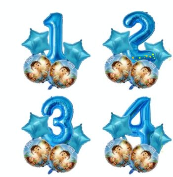 BalloonyFly Luca,Balloons,Birthday,party,table set,theme,decoration,boy or girl,blue,favor,supplies,costumes,foil,latex,round,best seller,ship today