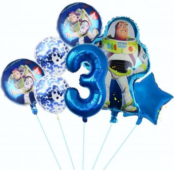 BalloonyFly Buzzlightyear, balloons set, ToyStory, decorations, latex,party,party theme, bouquet,birthday,supplies,tableware,tablecloth