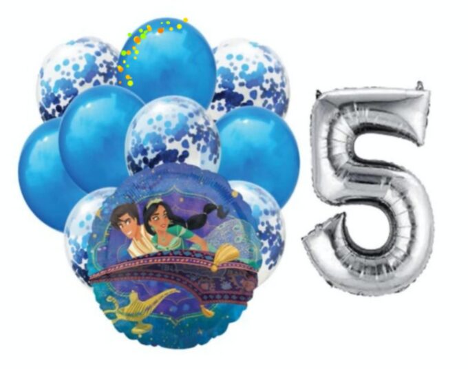 BalloonyFly Jasmine,Aladdin,Tableware,Bouquet,Decoration,Custom,Balloons,Birthday,Party,Theme,Costume,Outfit,Latex,Party Set,Birthday Set,one of a kind