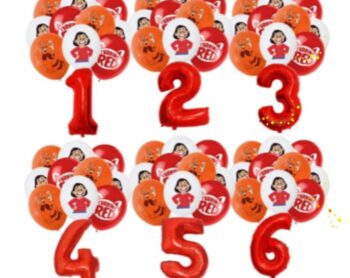 BalloonyFly Turning Red,Latex,Balloon, Bouquet,Birthday Turning Red,Character,Girl,Boy Decoration Balloons,Tableware,ship today,US seller