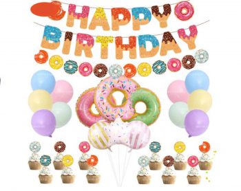 BalloonyFly Doughnut,Donuts,Decoration,Girl,Boy,Party,Balloons,Party,Supply,Banner,Birthday,Candy,cake,birthday,celebration,helium,
