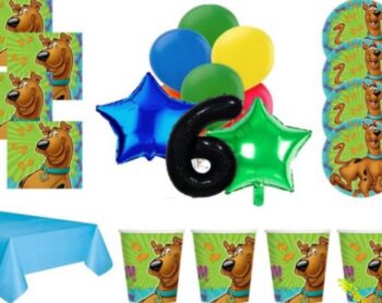 BalloonyFly Scooby Doo Birthday Party Theme,Birthday Theme,Tableware,Balloons,Cups,Napkins,Decoration,Supplies,Plates,Toddler boy, girl