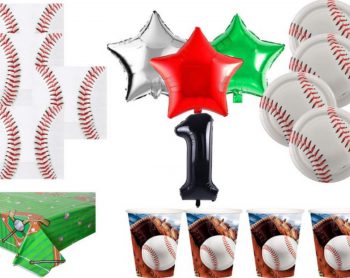 BalloonyFly Baseball Birthday Party Theme,Sports Party Theme,Cups,Tableware,Birthday Boy,Balloons,Plates,Decoration,Supplies