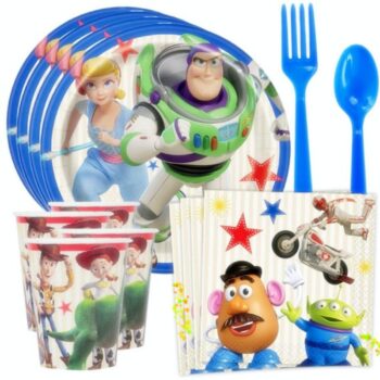 BalloonyFly Toy Story Birthday Party Theme Supplies,Bo Peep,Jessie,Buzzlighyear,Toddler,Girl,Boy,Tableware,Decoration,Cups,Plates,Napkins,Accesories