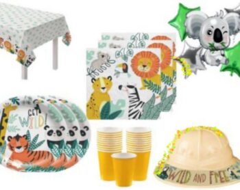 BalloonyFly Koala,Babu,Birthday,Safari,Coala,Girl,Boy,Accesories,Zoo,Animals,Baby,Lion,safari,jungle,helium,foil,latex,celebration,panda,bear,hat,plates