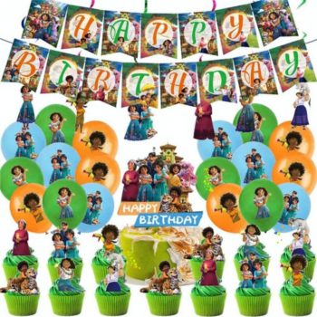 BalloonyFly Disney Encanto Balloons,mylar,latex,decorations,party,birthday,theme,set,piñata,kids,girls,doll,characters,cake,cupcake,toppers,banner,celebration,mirabel