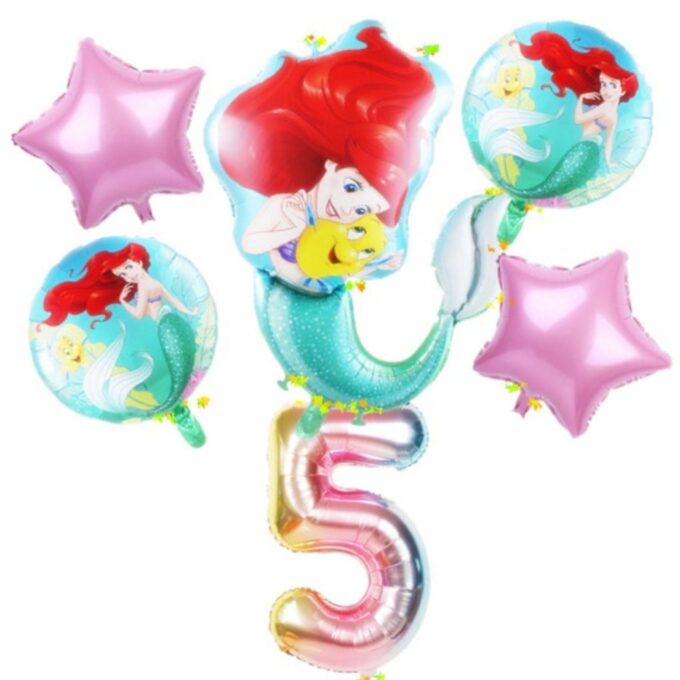 BalloonyFly ship today,Little Mermaid ,Little Mermaid Birthday,Theme,Decoration,Party,Gift,baby Little Mermaid, Birthday Party, girls,princess,sea,pink