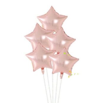 BalloonyFly ship today,Twinkle Twinkle Little Star,Rose Gold Star Balloons,20 inches,Party Balloons,Rose Gold Star Balloons