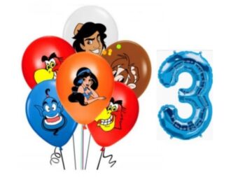 BalloonyFly ship today,Jasmin,Aladdin,Tableware,Birthday,Party,Theme,Disney,Girl,Boy,Balloons,Bouquet,Costume,Outfit,Latex,Party Set,Princess,Gift
