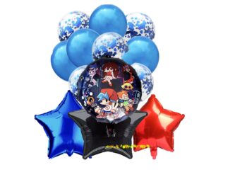 BalloonyFly Friday night funkin,fnf,birthday party, happy birthday, party theme, tableware, supplies, latex, foil, balloons, custom, costume, decoration