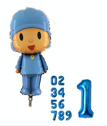 BalloonyFly Super BIG 32' Pocoyo Balloons,Birthday Party Theme,Decoration Balloons,Birthday Boy or Girl Party Toddler Balloon,Pocoyo Theme