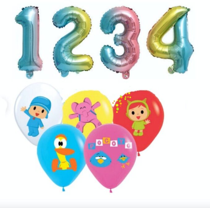 BalloonyFly Pocoyo,Latex,Balloons,Birthday,Party,Theme,Toddler,Girl,Boy,Decoration,Supplies,ship today,helium,nina,duck