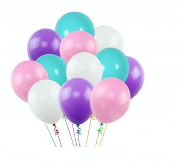 BalloonyFly Aqua Balloons,Latex Balloons,Mermaid Birthday Party Theme,Ariel,Lavender balloons,Party Supplies,Decoration,