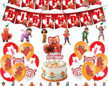 BalloonyFly Turning Red,MeiMei,balloons,birthday,Party,theme,supplies,tableware,tablecloth,Ship today,surprise,cake,banner,cake toper,ship today