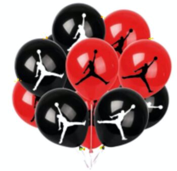 Balloonyfly,Basketball,Jumping man,Red,Balloons,birthday party,theme,favors,sports,gaming,decoration,boy,girls,supplies,sports,games, party,ball,cake