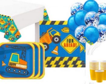 BalloonyFly Construction,Decoration,Toddler,Boy,Birthday,Builder,Balloons,Under Construction,Party,cake,Napkins,Plates,worker,truck,banner,plates,Bob