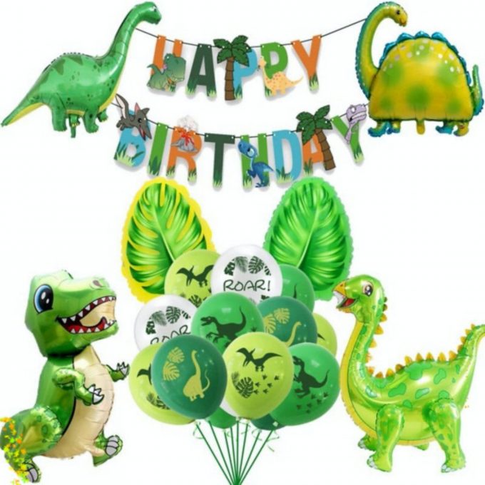 BalloonyFly Dinosaurs,Jungle,Birthday,balloons,Supplies,Party,Decoration,Girl,Plates,animals,plants,trees,ship today,low price,green,rex,boy,best seller