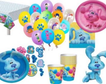 BalloonyFly Blues Clues,Party,Birthday,Theme,Decoration,Blues,Toddler,Girl,Boy,Table,Cover,Balloons,Cups,Plates,blue,dog,latex,helium,cake,napkins,pets