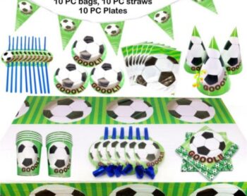BalloonyFly Soccer Birthday Supplies,Party Decoration,Boy,Soccer Decoration,Plates,Supplies,Soccer Balloons, Sports