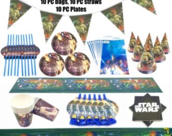 BalloonyFly Star Wars,space,Birthday,Supplies,Party Decoration,Boy,mandalorian,Yoda,Decoration,Plates,Supplies,balloons,ship today,space ship,low price