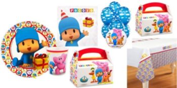 BalloonyFly Pocoyo Birthday,boxes,table cover, party favors, gift box, tablecloth, Balloons,Items,Supplies,Party,Plates,Cups,Decoration,Pato, Elly,Loula