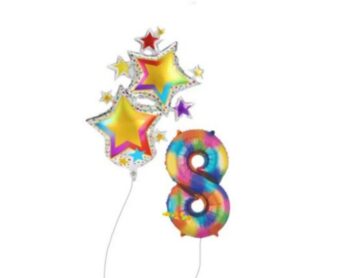 BalloonyFly Multicolor Star Balloons,Birthday Gift Balloons,Birthday,Pride,Decoration,Big Bouquet Balloons rainbow