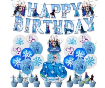 BalloonyFly FROZEN,Elsa,anna,birthday,bouquet,party,latex,balloons,cake topper,cupcake,banner,banner,princess,helium,celebration,blue,ice,magic,girls