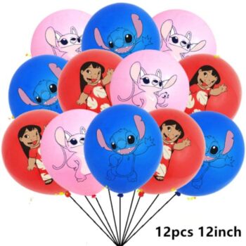 BalloonyFly Ship Today,Lilo and Stitch Birthday Supplies,Theme,Balloons,Latex Balloons,Girl and Boy,Decoration,Gift,Items