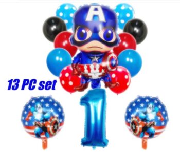 BalloonyFly ship today,Baby Captain America  Boy Baby Captain America Birthday,Decoration,Party,Gift,baby baby avengers ,Birthday Party super heros