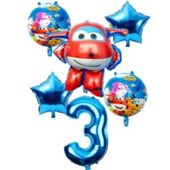 BalloonyFly Super Wings ,ship today,Boys and Boy Super Wings Birthday,Theme,Decoration,Party,Gift,super hero,baby Super Wings ,Birthday Party superheros