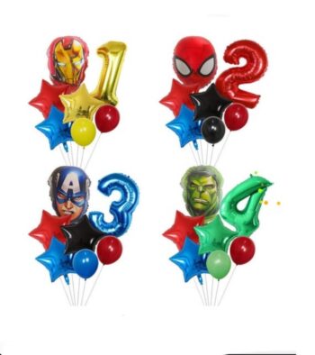 BalloonyFly ship today,Superhero Birthday Balloons Bouquet, Superhero Kids Balloons, Superhero foil,Superhero ,hulk,Spiderman,Iron Man,Captain America