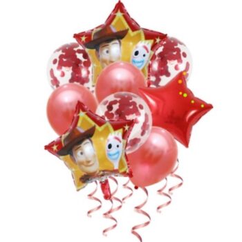 BalloonyFly ship today,Toy Story Birthday Balloons,Toy Story Birthday Party Decoration,Woody Balloons,Forky and Woody Balloons,Red Balloons Woody