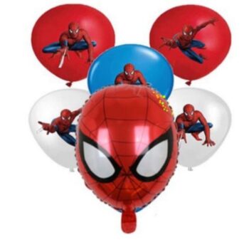 BalloonyFly Spiderman,superhero,Balloons,Bouquet,Birthday,Decoration,Party,Boy,latex,helium, cake,foil,red,bouquet,spider,super power,web,celebration