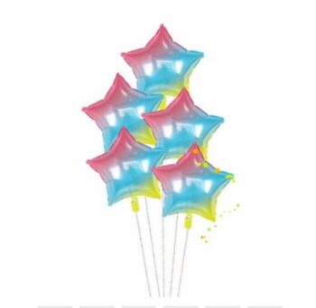 BalloonyFly ship today,Twinkle Twinkle Little Star,Multicolor Star Balloons,20 inches,Party Balloons, Multicolor Star Balloons