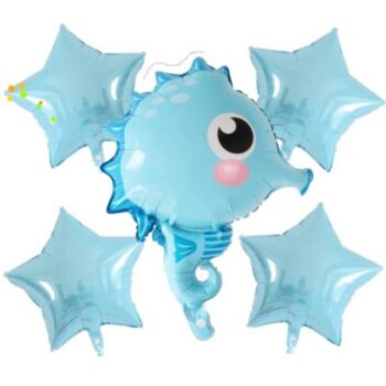 BalloonyFly ship today,Sea Horse Birthday Party Decoration,Sea Horse Balloons Birthday Party,Sea Horse Birthday Boy Party, Sea Horse Favors Party