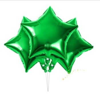 BalloonyFly Star balloon, green ,mylar,helium , oil 18 inch ,Green Star Balloons,18 inches,Party Balloons,Forest Green Star Balloons,decoration,party