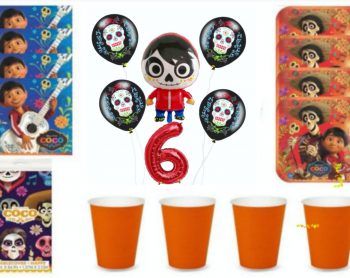 BalloonyFly Coco Birthday,Balloons,Miguel,Day of the dead,halloween,Supplies,Party,Girl or Boy,Mexican Party,Fiesta,Tableware,Cups,Decoration,piñata