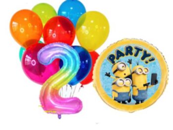 BalloonyFly minions,despicable me,Balloon.birthday party, party theme,foil,latex,theme,suppplies,decorations,Gru,cake,ships today,