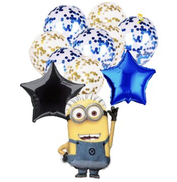 BalloonyFly minions, despicable me, bouquet, latex balloons, birthday party, happy birthday, party theme, decorations, theme, party theme, supplies,