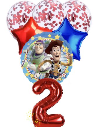 BalloonyFly Toy Story, Toy Story 2, balloon set, party set, party theme, happy birthday, latex balloons, foil balloons, confetti balloons,birthday party