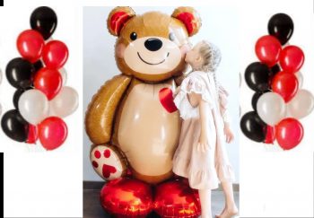 BalloonyFly Bear Balloon Airwalk,Toddler,Baby bears zoo birthday party theme,Brown Bear,Birthday,Party Theme,Saint Valentine,helium,zoo,animals,panda,