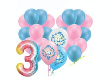 BalloonyFly Ship today,Alice in wonderland latex balloons,Birthday,Girl,Decoration,Tableware,Pink and blue decoration,Gift