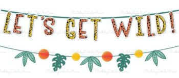 BalloonyFly Lets Get Wild!, banner, animal print, animal, jaguar, jaguar print, tassels, tableware, bouquet, balloons, birthday, latex, foil, supplies