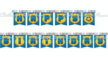 BalloonyFly Police, ship today, banners, birthday, tableware, birthday party, decorations, gift,supplies,cups,spoons,forks,party supplies, theme